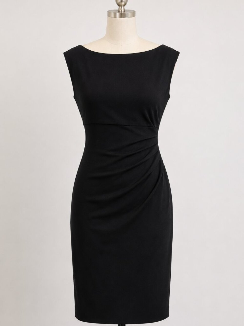 DVF CLASSIC LBD, BLACK, Ponte, BOATNECK, JERSEY DRESS, BODYCON, US12, FITS 8-10 - Picture 3 of 15